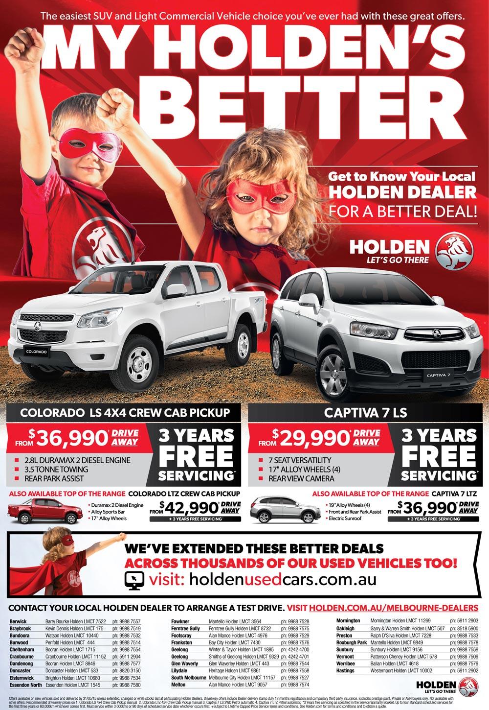 Holden Victoria — “My Holden’s Better” · Metro press